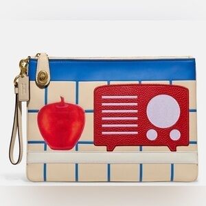 COACH X TOM WESSELMANN LARGE APPLE SPEAKER IPAD CLUTCH